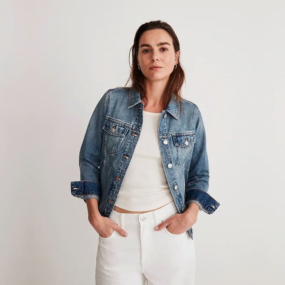 NEW! ZARA Denim Distressed Washed Jean Jacket, Size XL - Picture 4 of 16